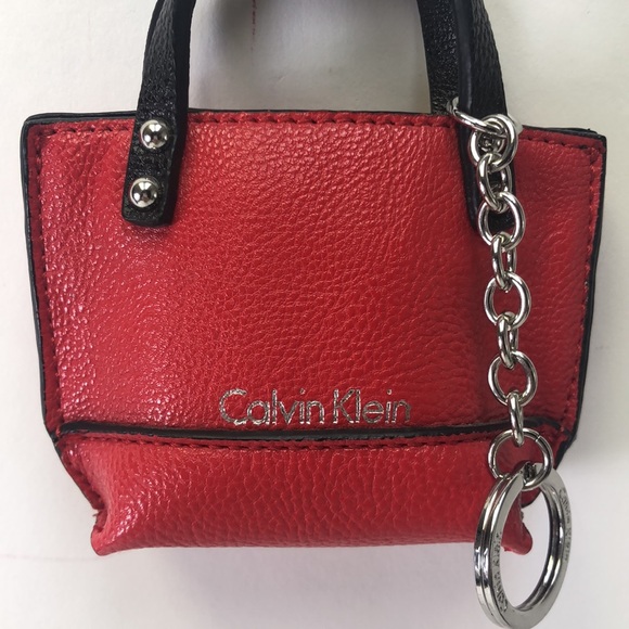 Calvin Klein Key Holder Red Pouch New - Picture 5 of 8